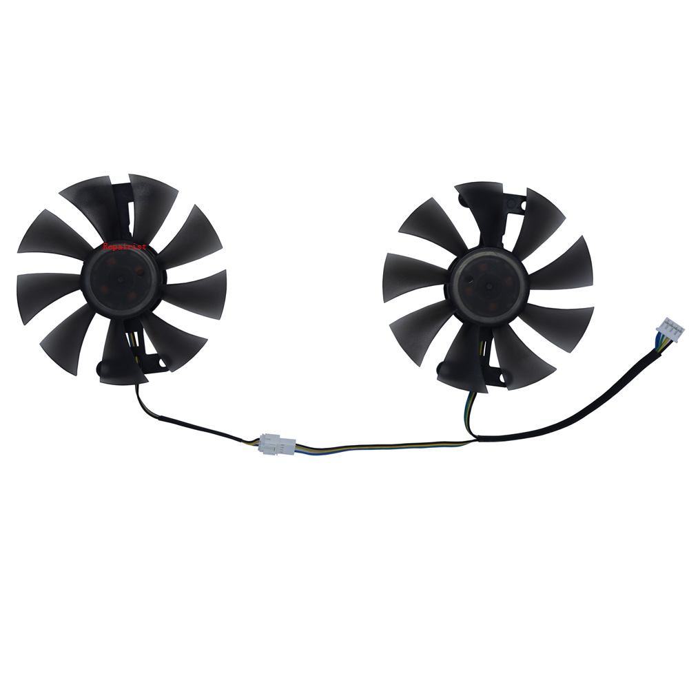 Rx 580 8Gb 2048Sp Gpu - 2 Stks/set, Videokaartventilator, 85Mm Diameter, Gpu-Koeler,