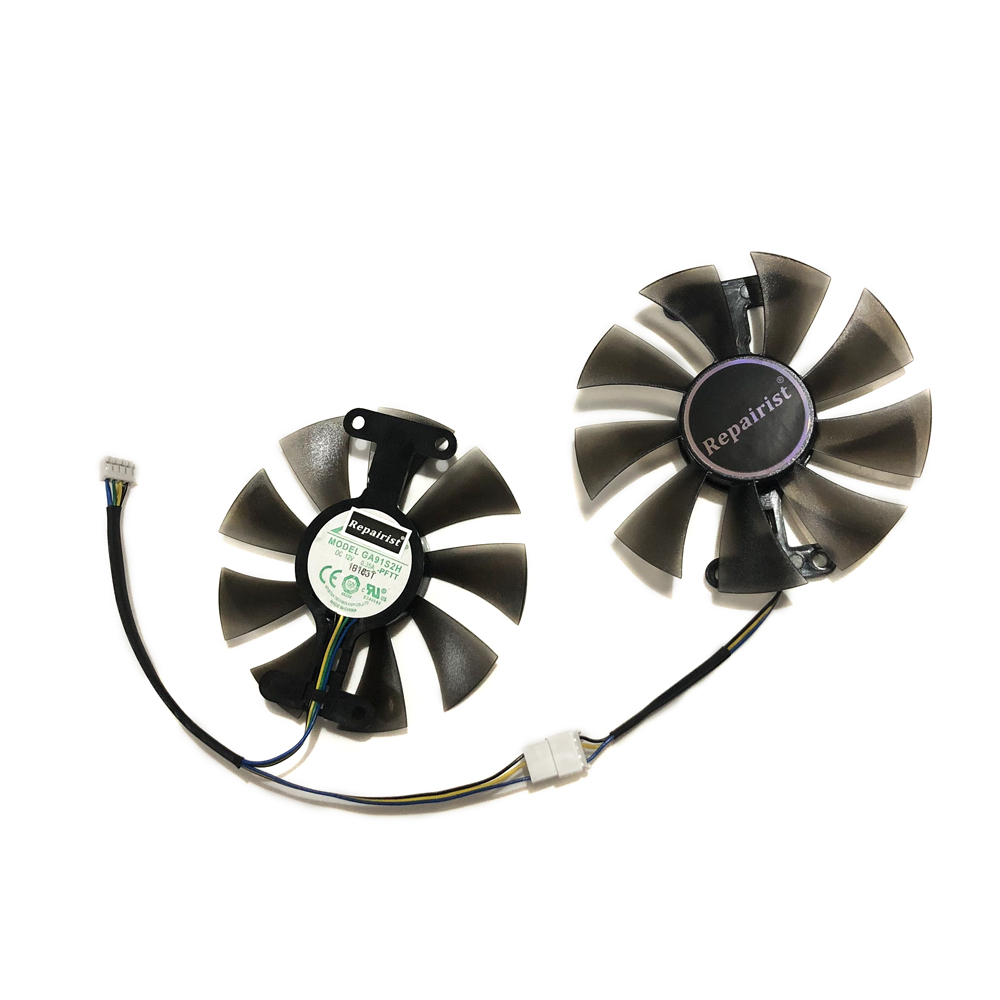 Rx 580 8Gb 2048Sp Gpu - 2 stks/set, GA91S2H, videokaartventilator, 85 mm