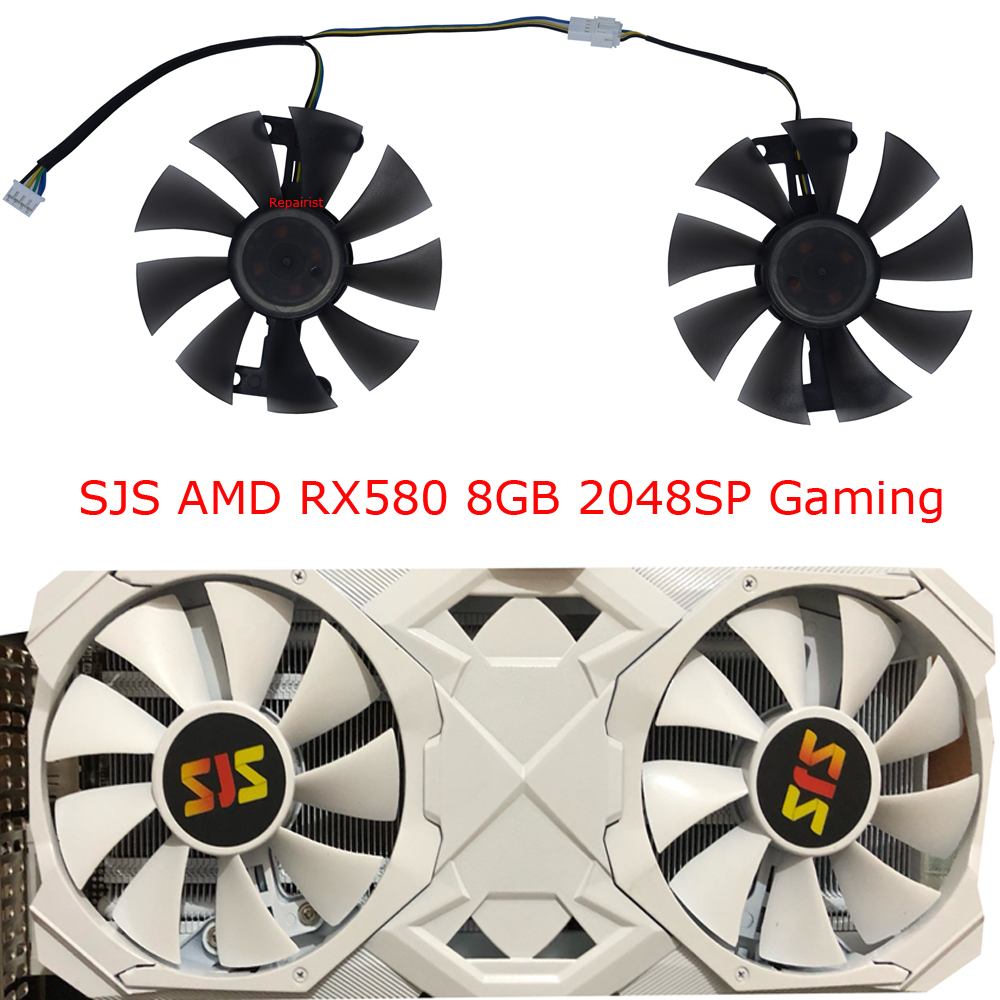 2 Stks/set, Videokaartventilat - Rx 580 8Gb 2048Sp Gpu recensie en prijs