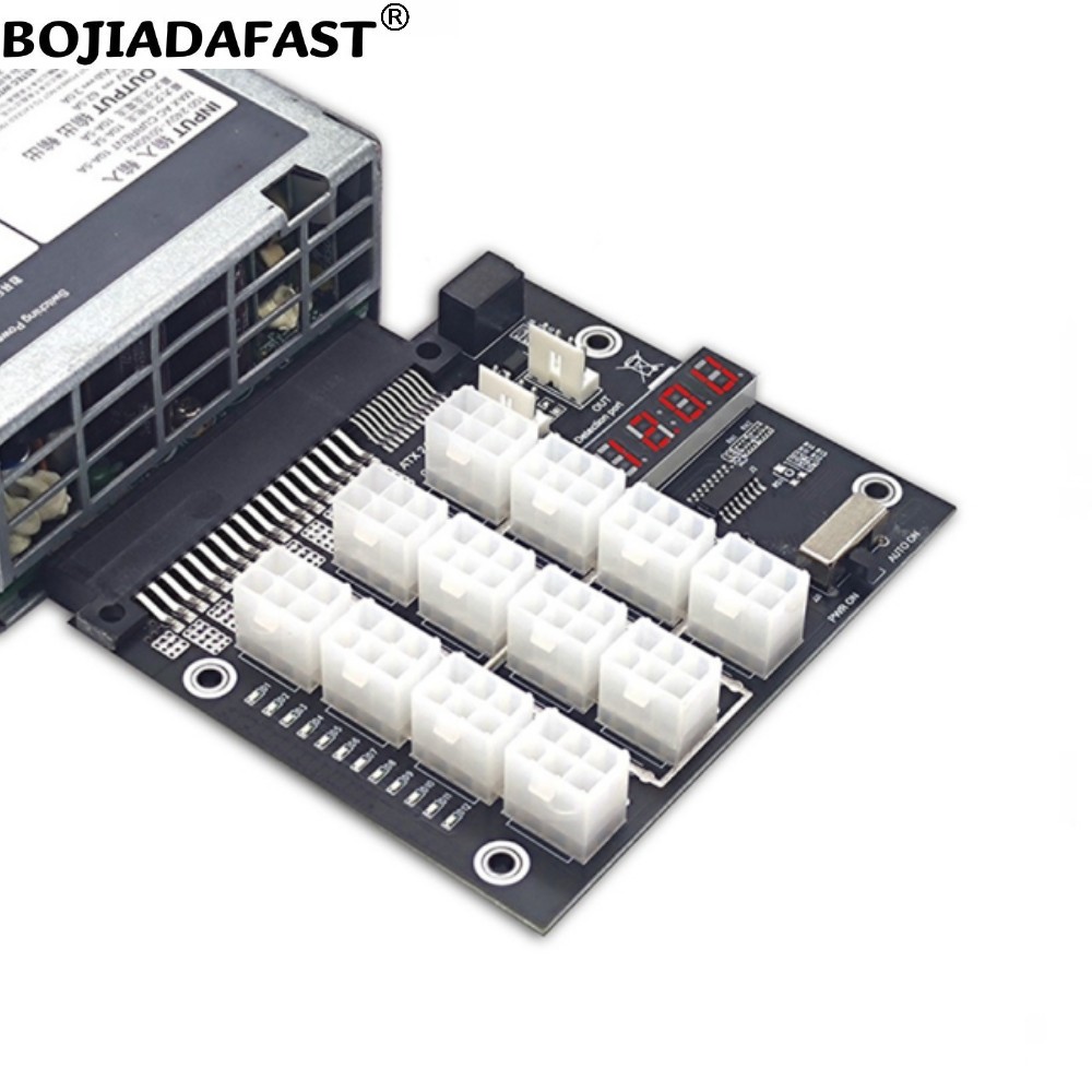 12-poorts PCIE 6-pins connecto - 2400W Server Psu Breakout Board recensie en prijs
